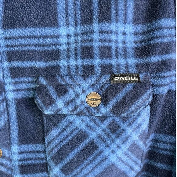 O'Neill Shirt Boys XL Navy Blue Super Fleece Snap Front Standard Fit Outdoorsy - Picture 6 of 11